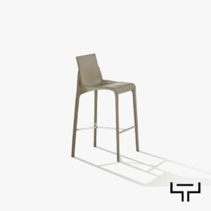 Sgabello Poliform modello Seattle Cuoio Tortora